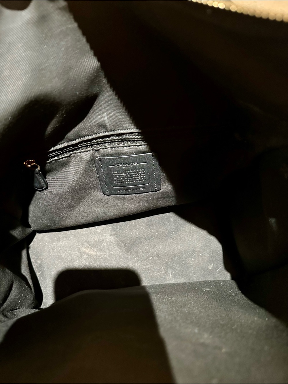 Coach Brown & Black Signature Leather Crossbody with Gold Hardware - Picture 6 of 6